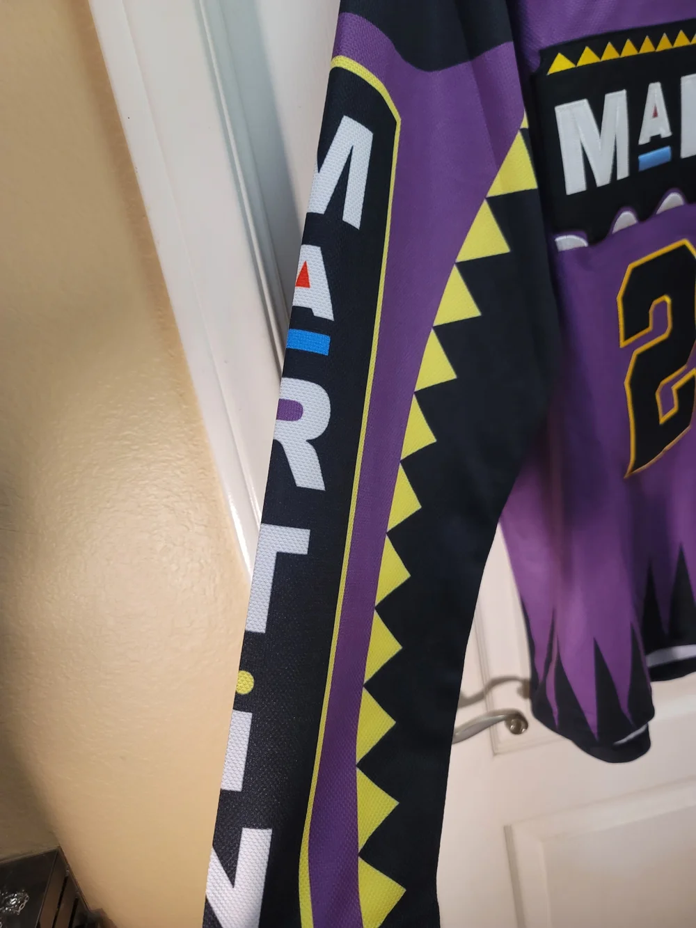 Martin Payne 23 V-Neck Sweater - Purple, Black & Yellow XXL - NWOT